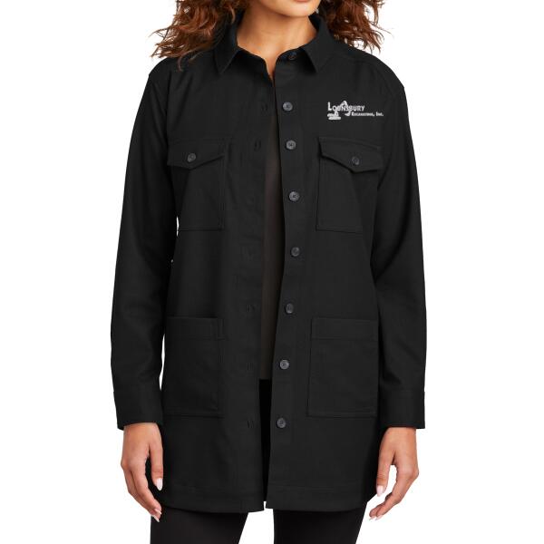 Women's Long Sleeve Twill Overcoat Thumbnail